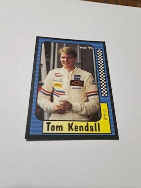 Vintage 1991 Maxx Tom Kendall #40 Race Car Nascar Trading Card